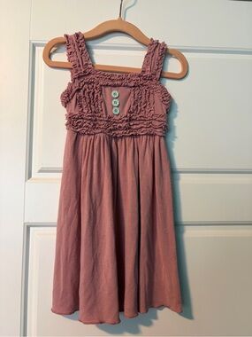 Matilda Jane Dusty Mauve Ruffle Sundress with Button Accents